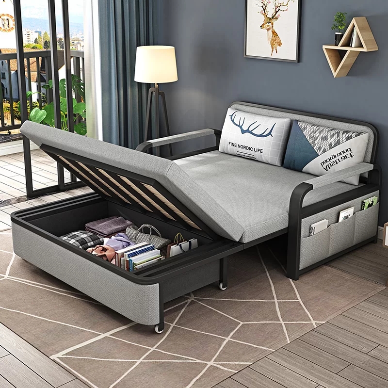 Giường Sofa Đa Năng Có Hộc Chứa Đồ, Sofa Bed, Giường Sofa Thông Minh Chuyển Đổi Thành Ghế Sofa. Kích Thước 1m58 x 1m90