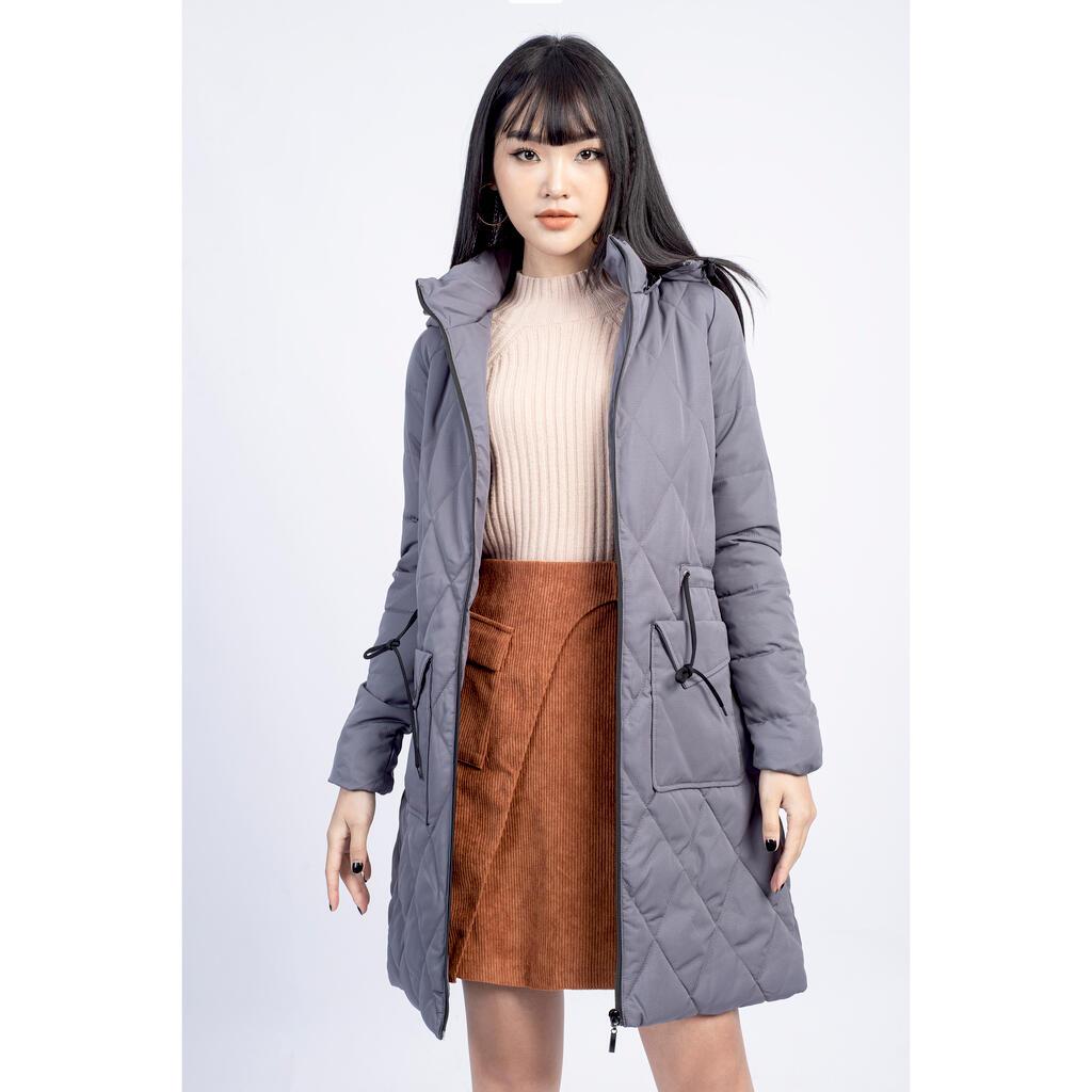 Áo phao dài, có mũ, hai túi trước MMOutfit M-PH001021002