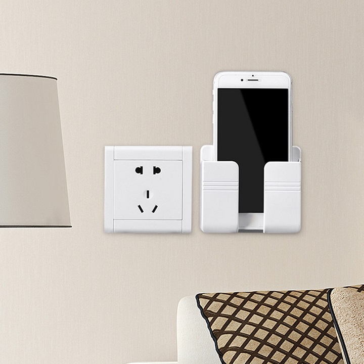 Kệ Dán Tường Đa Năng Giá Để Điện Thoại, Remote Khay Dán Tường Tiện Lợi- Khay Đựng Đa Năng Dán Tường không khoan đục Hàng chính hãng