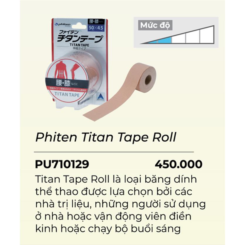 Băng dán cơ giảm đau Phiten titanium tape roll PU710129