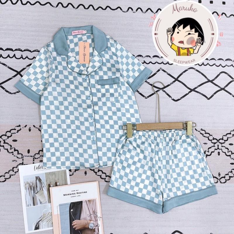 Bộ ngủ Choco Pijama lụa tơ mềm - Set quần đùi