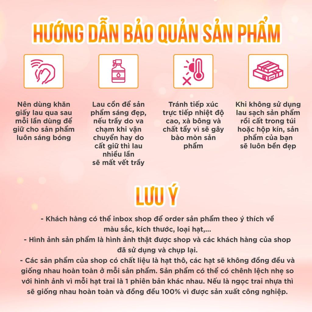 Bộ Trang Sức Ngọc Trai 7 Ly Mix Mặt Đá Sang Trọng, Thanh Lịch - Trường Thịnh Ngọc Trai