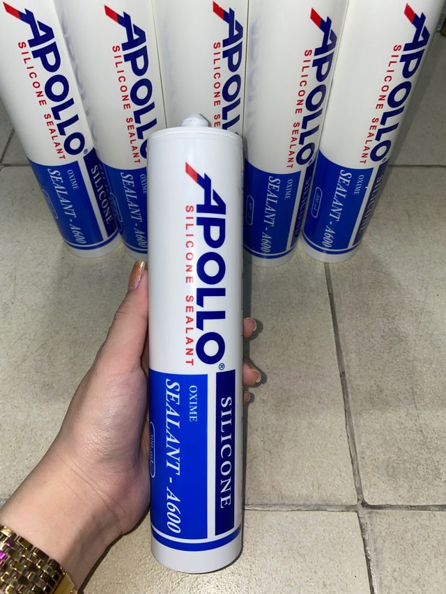 Keo silicon Apollo A600 chống thấm tốt, bền bỉ (keo trong - keo trắng đục) 300ml