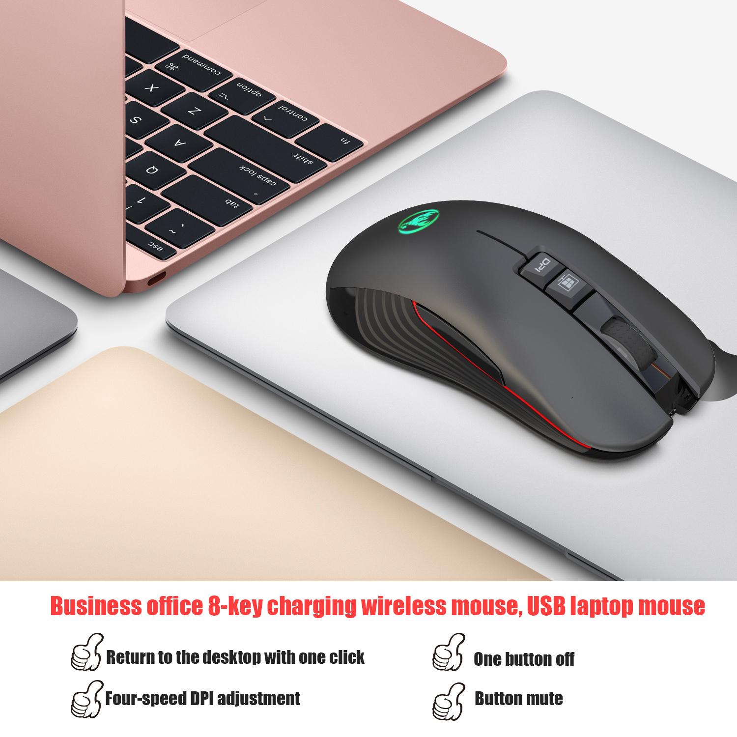 Sữa Ong Chúa Lược 2.4 Ghz Chuột Chơi Game Không Dây Pin Sạc 3600DPI Có Thể Điều Chỉnh USB Loại C Silent Chuột Cho Macbook Laptop game Thủ
