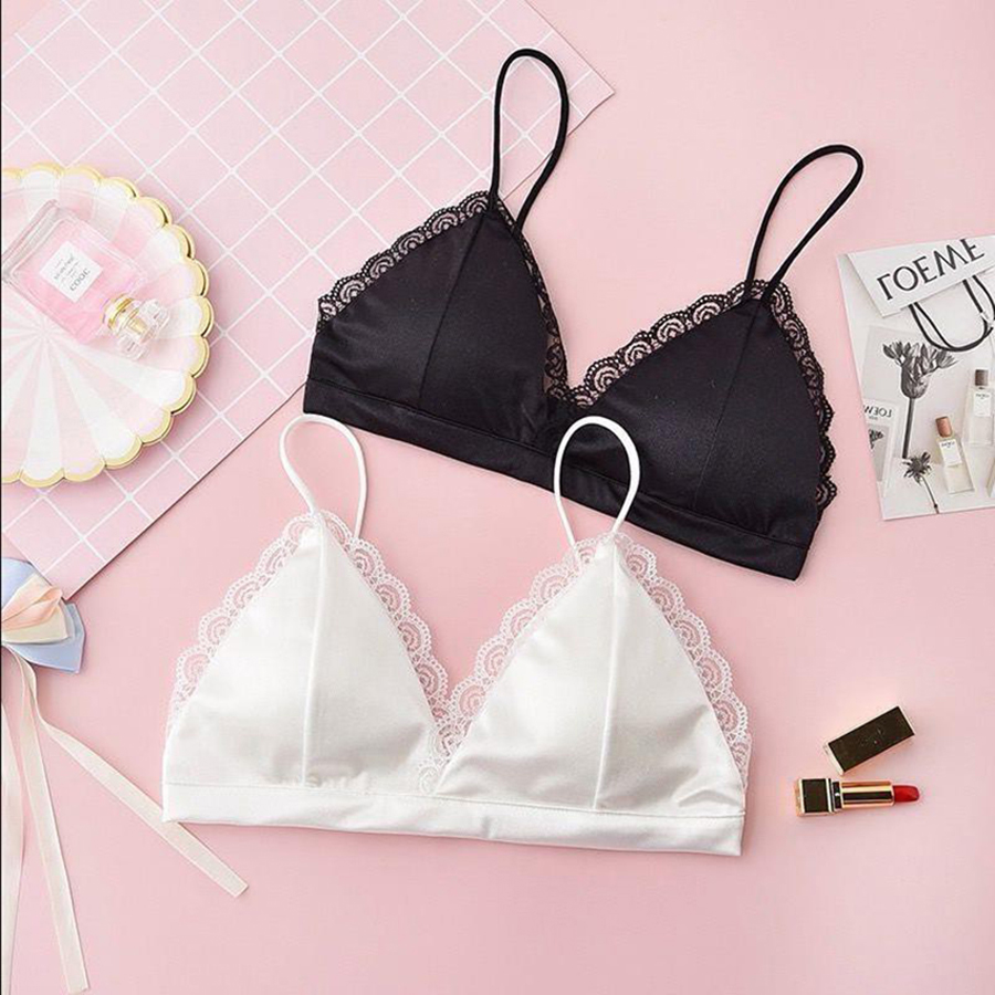 Áo lót nữ Satin viền ren siêu đẹp