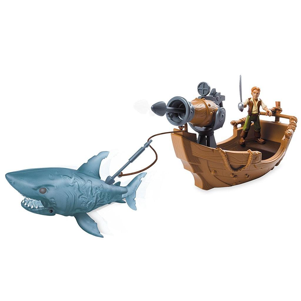 Mô hình đồ chơi Cướp biển Caribe : Thuyền, cá mập và Herry - Ghost Shark Attack