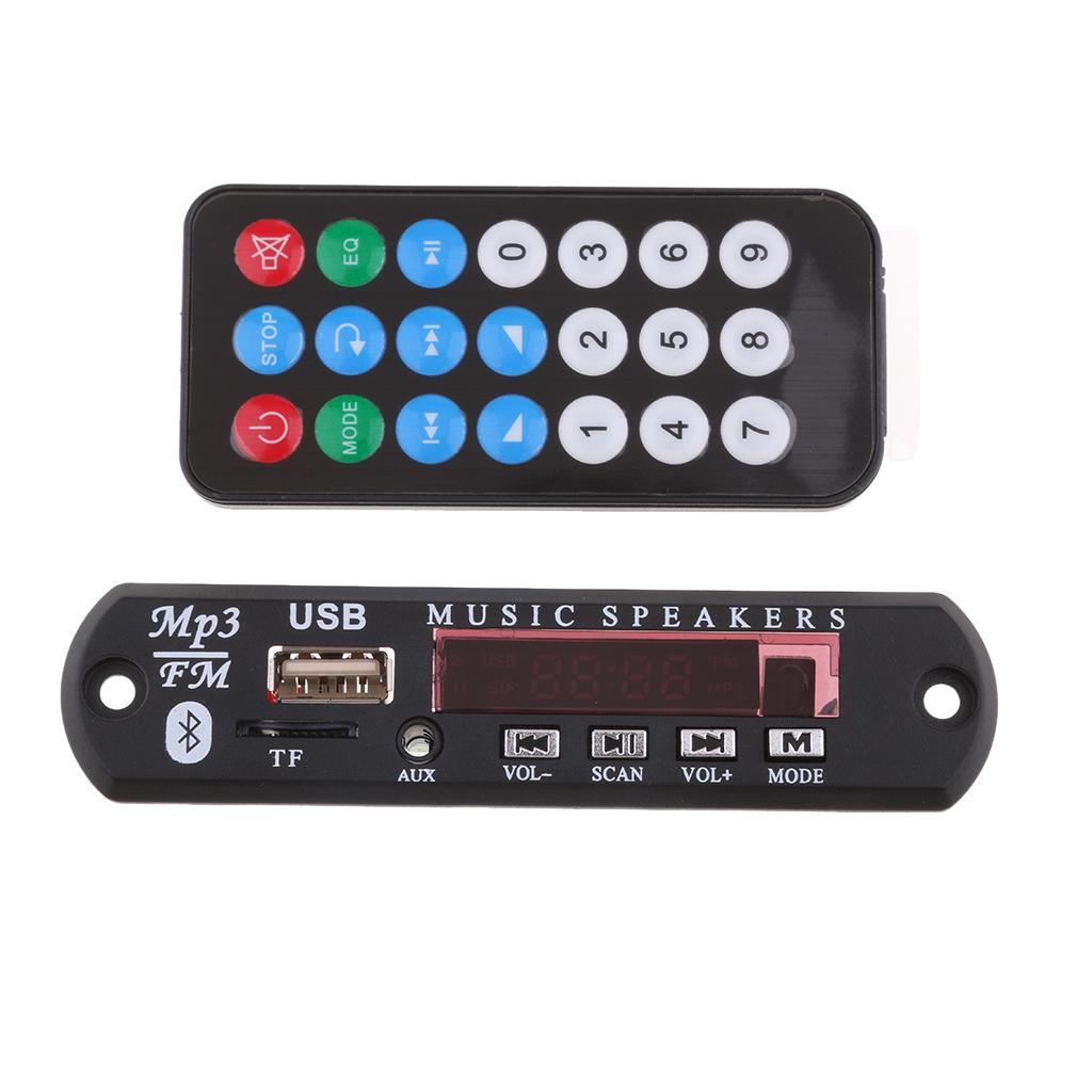 DC 12V Car Audio Wireless USB FM TF AUX MP3 Decoder Board