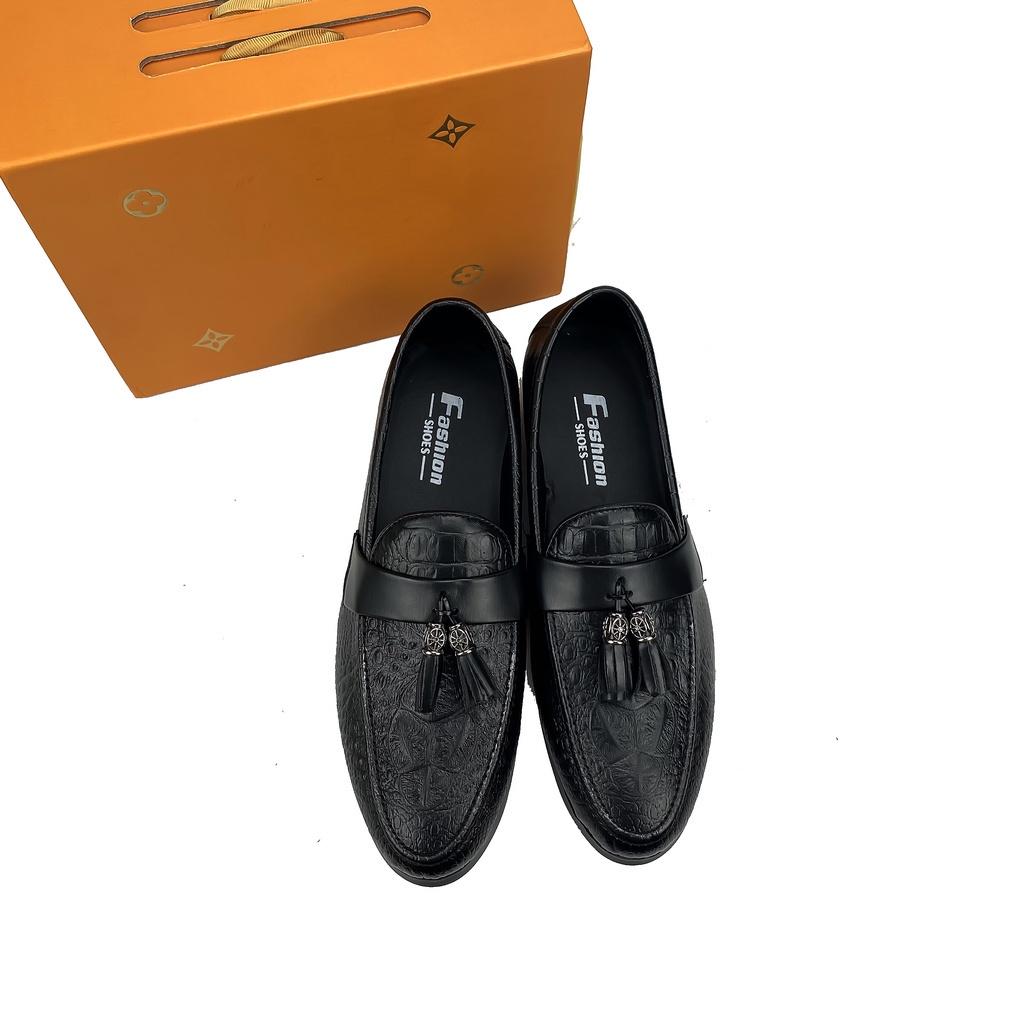 Giày Penny Loafer Nam Chuông thời trang Dập vân đầy cá tính