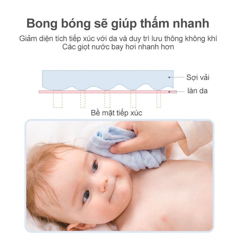 [Einmilk.ân ninh] khăn xô cotton tăm cho bé 6 lớp mềm mại thân thiện với da của bé QST