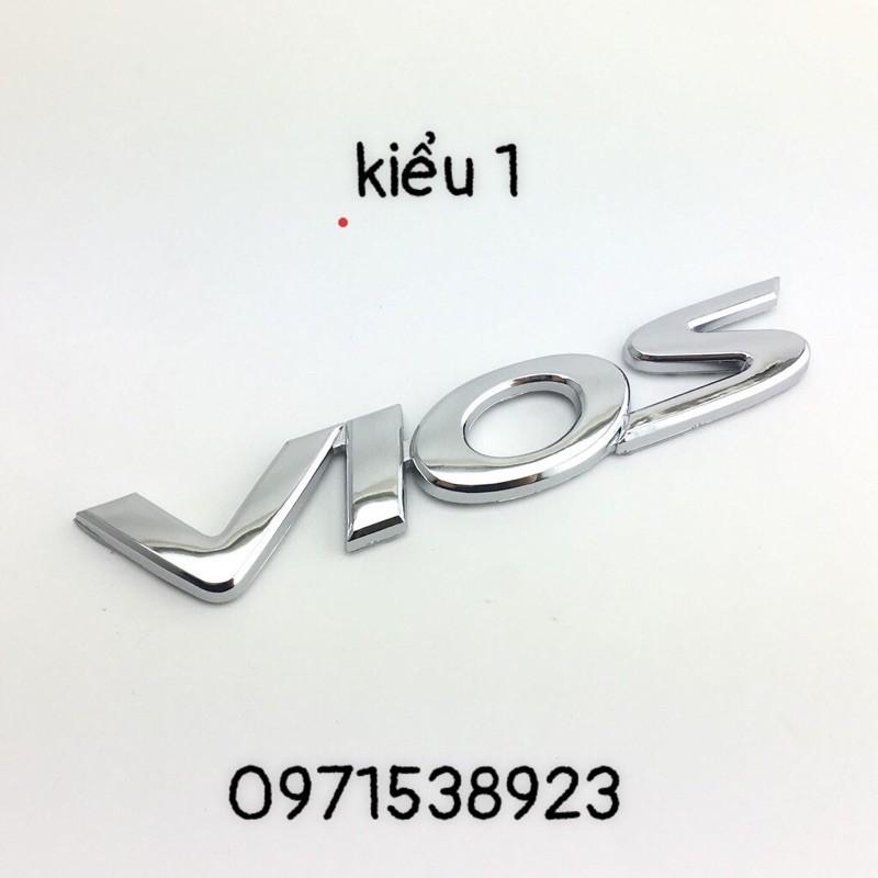 logo chữ nổi dành cho TOYOTA VIOS dán đuôi xe