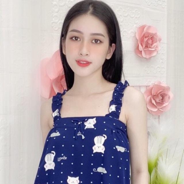 Đồ Bộ Lụa Thái Mềm Mát Mặc Nhà Xinh 40-60kgGiảm 10K Đơn 200K