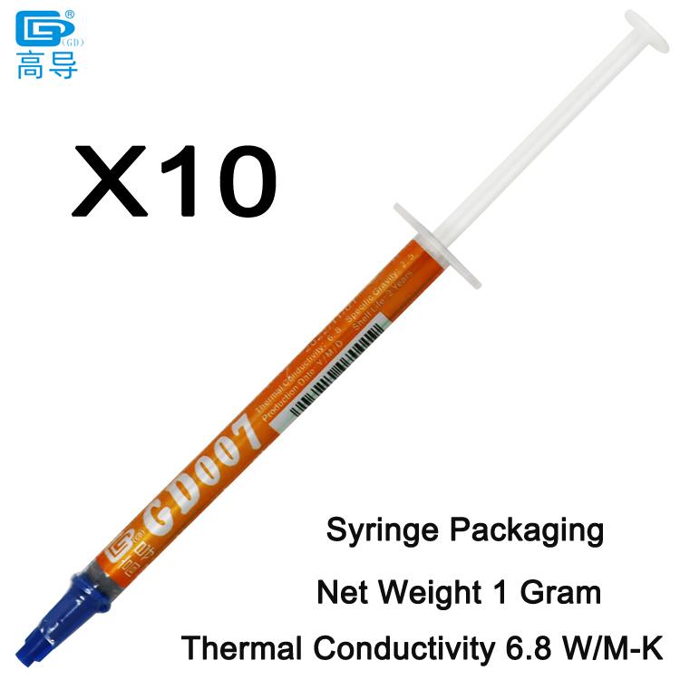 Trọng lượng tịnh 1/3/7/15/30 Gram Xám GD007 Mỡ dẫn nhiệt Dán Hợp chất tản nhiệt thạch cao cho CPU GPU LED SSY BR BA