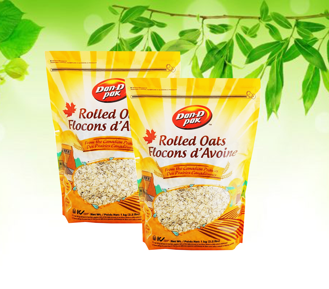COMBO 2 BỊCH YẾN MẠCH CÁN MỎNG (ROLL OATS) 1KG DAN D PAK SIÊU THỰC PHẨM SẠCH TỐT CHO SỨC KHỎE, SẮC ĐẸP, GIẢM CÂN HẠN CHẾ BỆNH TẬT