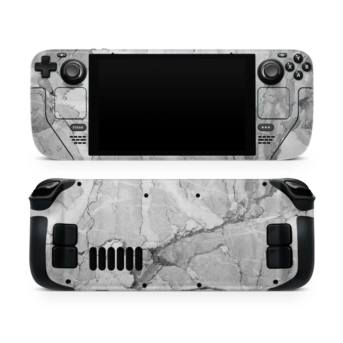 Skin decal dán Steam Deck mẫu Gray Slate Marble (dễ dán, đã cắt sẵn chuẩn theo khuôn máy)