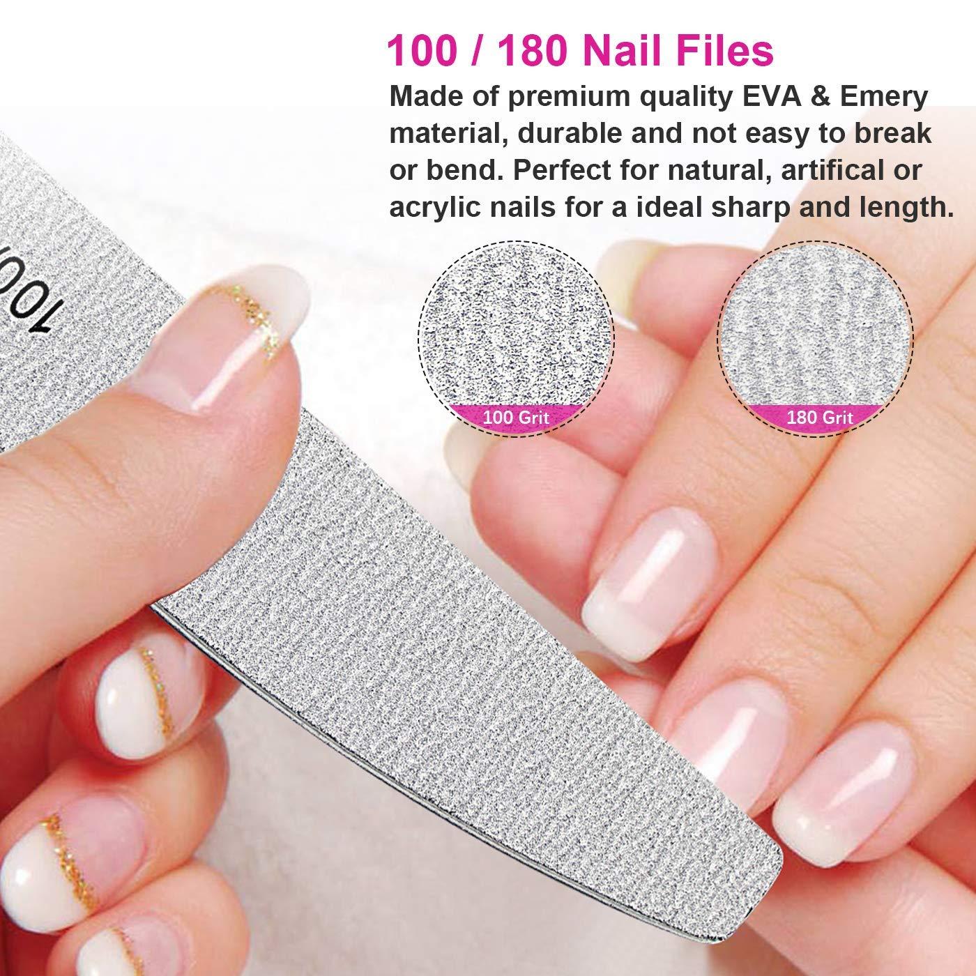 Tệp móng chuyên nghiệp - Khối đánh bóng móng tay để đánh bóng móng tay, công cụ làm móng để kết hợp gel cho móng tay để làm móng và phòng khách nhà