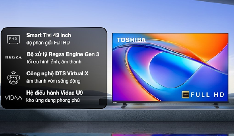 Smart Tivi Toshiba FHD 43 inch 43V35RP - HÀNG CHÍNH HÃNG - CHỈ GIAO HCM