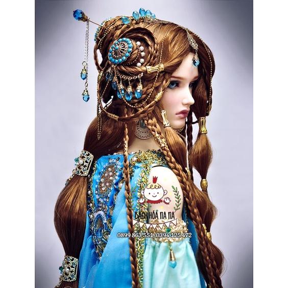 Tóc giả CHO BÚP BÊ 60cm- bó 100gr dài tự nhiên thời trang cho búp bê- handmade Doll hair- bách hóa na na