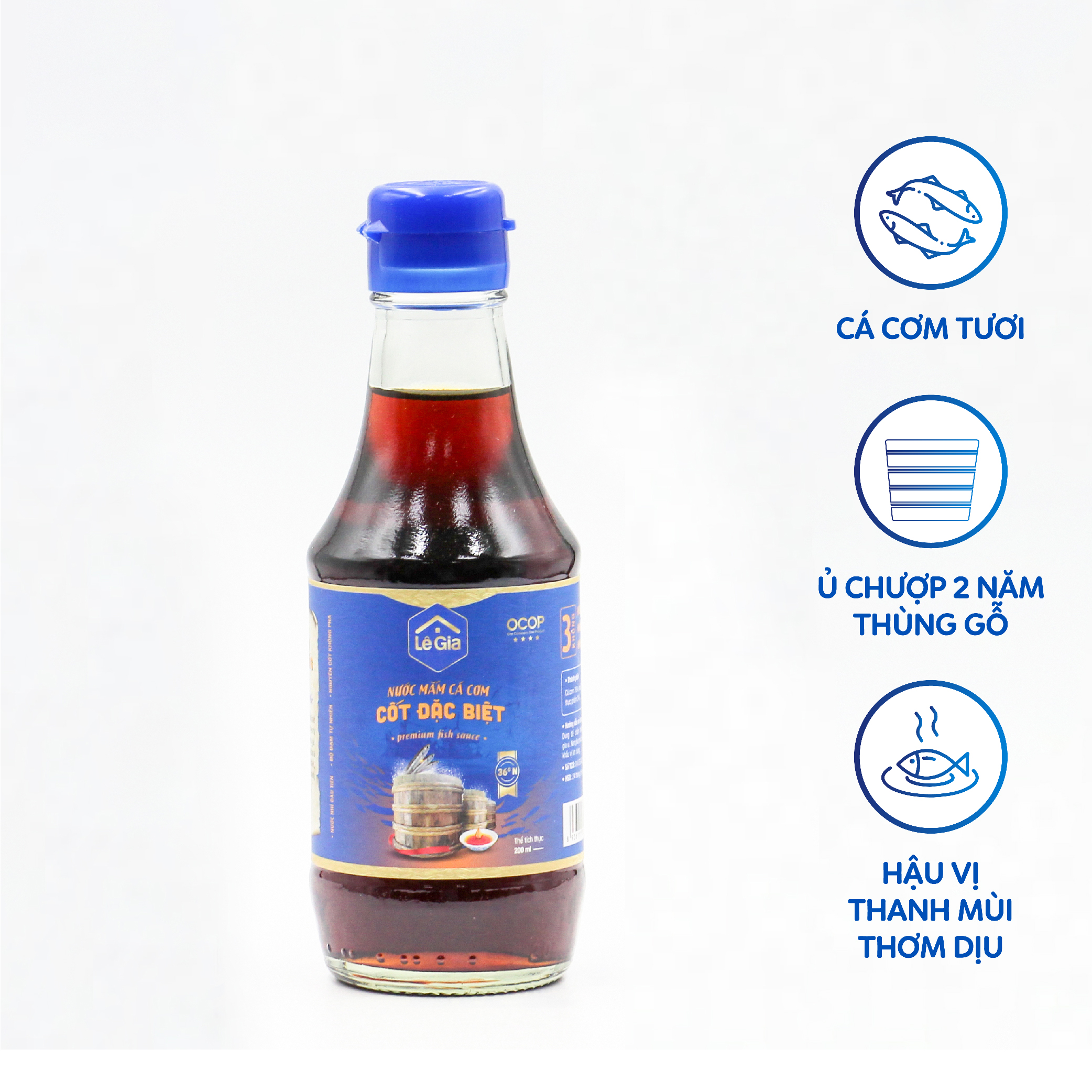 Nước mắm truyền thống Lê Gia - Cốt đặc biệt 200ml