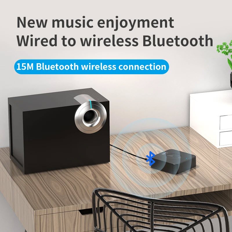 Bộ Thu Phát Âm Thanh 2 Trong 1 BT-21 Công Nghệ Bluetooth 5.0 vs NFC Hỗ Trợ Cổng RCA/AUX Tích Hợp Pin 200mAh