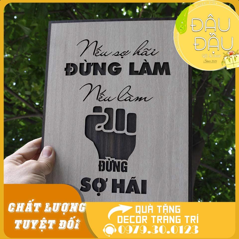 Tranh tạo động lực "Nếu sợ hãi đừng làm, nếu làm đừng sợ hãi"