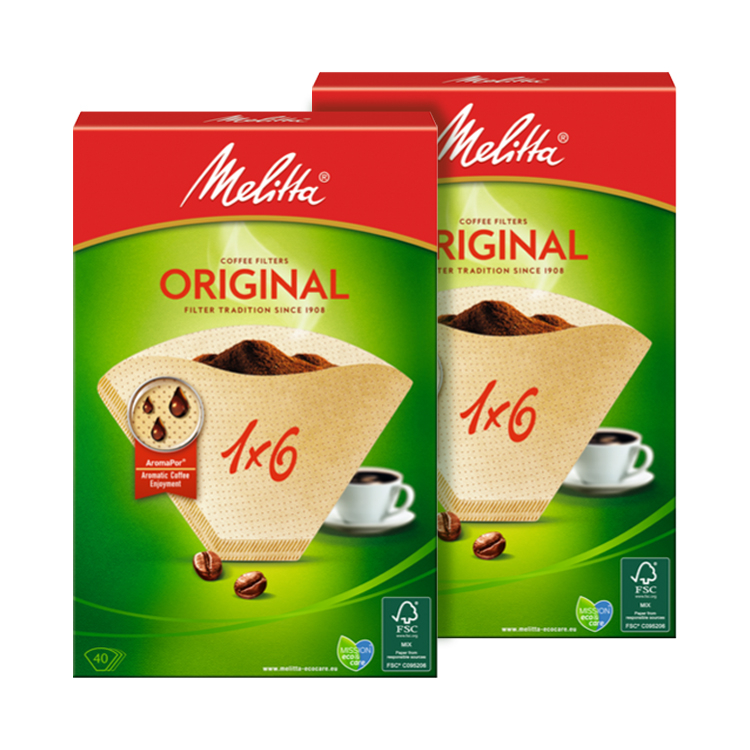 Combo 2 hộp giấy lọc cà phê Melitta 1X6