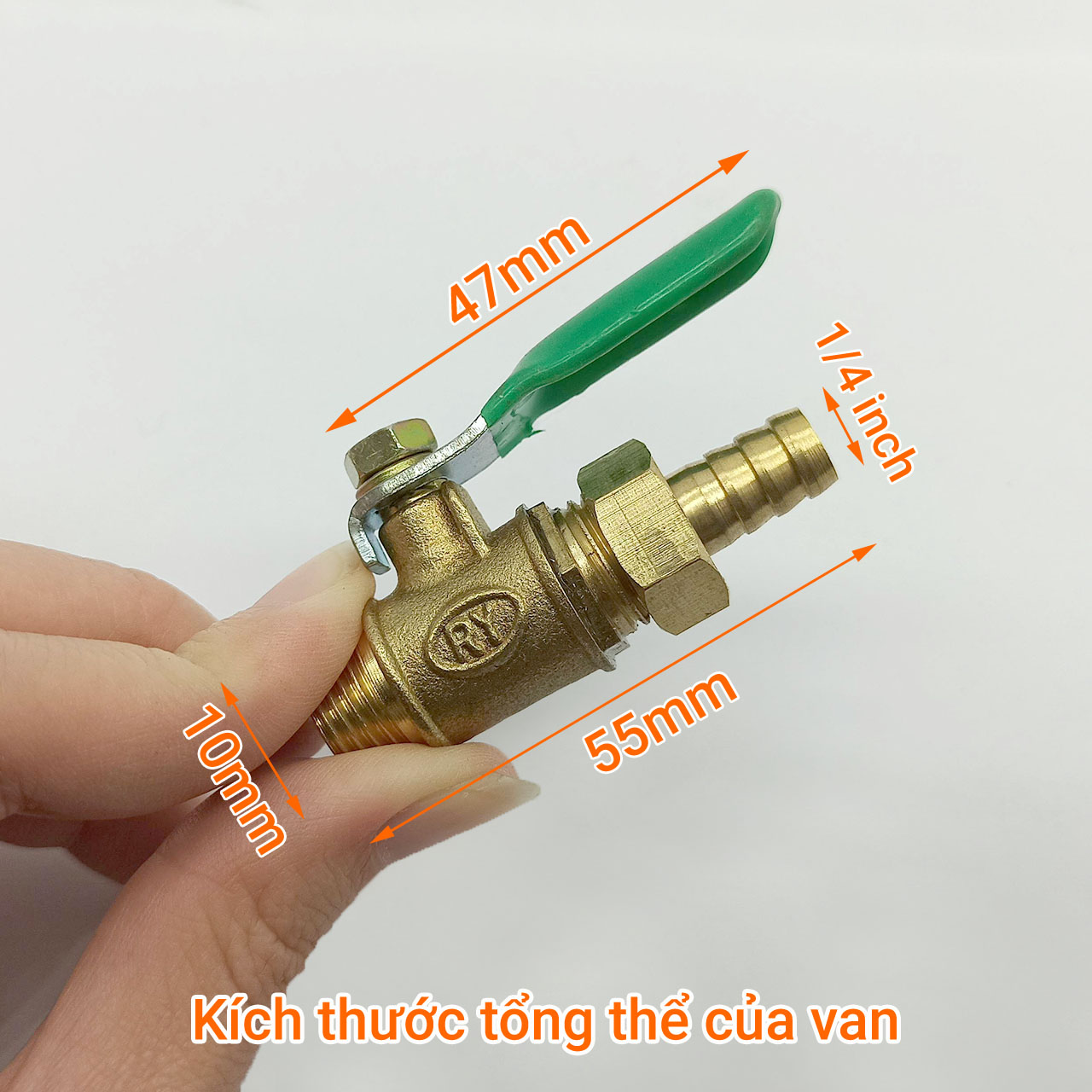 Van khóa khí nén 1/4 inch tay gạt