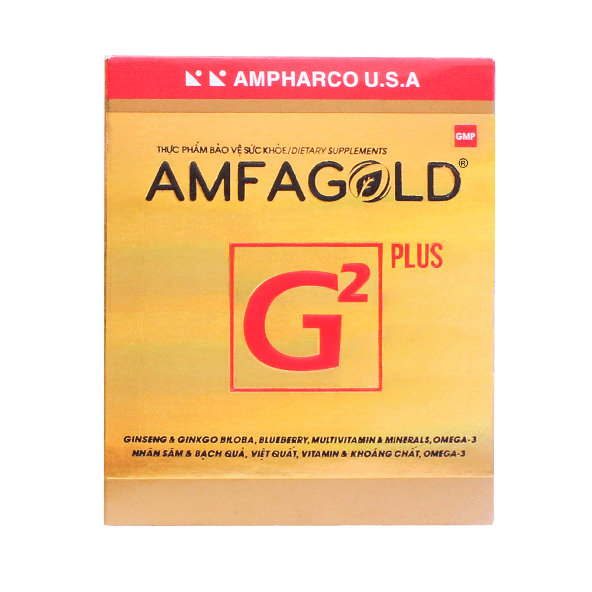 Viên uống bổ não, hoạt huyết dưỡng não, hỗ trợ bồi bổ sức khỏe Amfagold G2 Plus