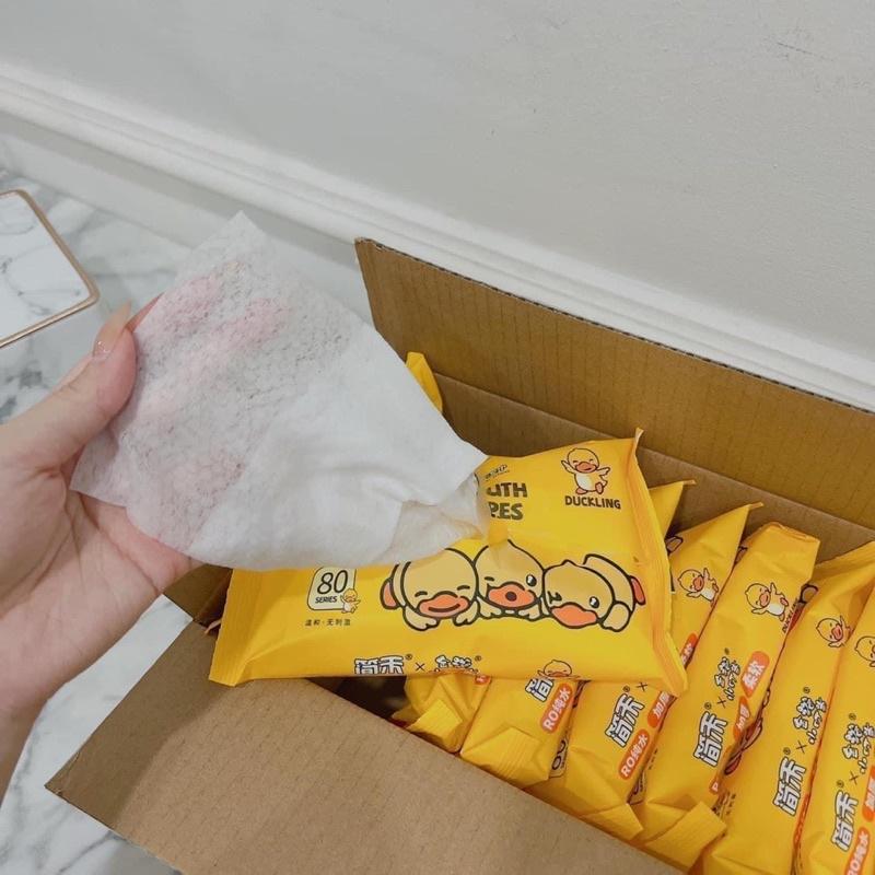 THÙNG 10 GÓI GIẤY ƯỚT VỊT VÀNG GIÁ TỐT