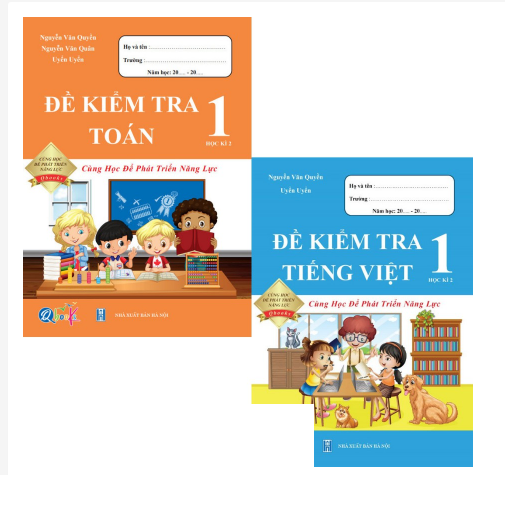 Sách - Combo Đề Kiểm Tra Toán và Tiếng Việt 1 - Cùng Học Để Phát Triển Năng Lực - Học Kì 2