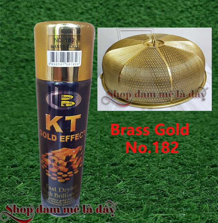 Sơn xi vàng 18k, 24k KT Brass gold No.182 gold effect Bosny - Thái Lan