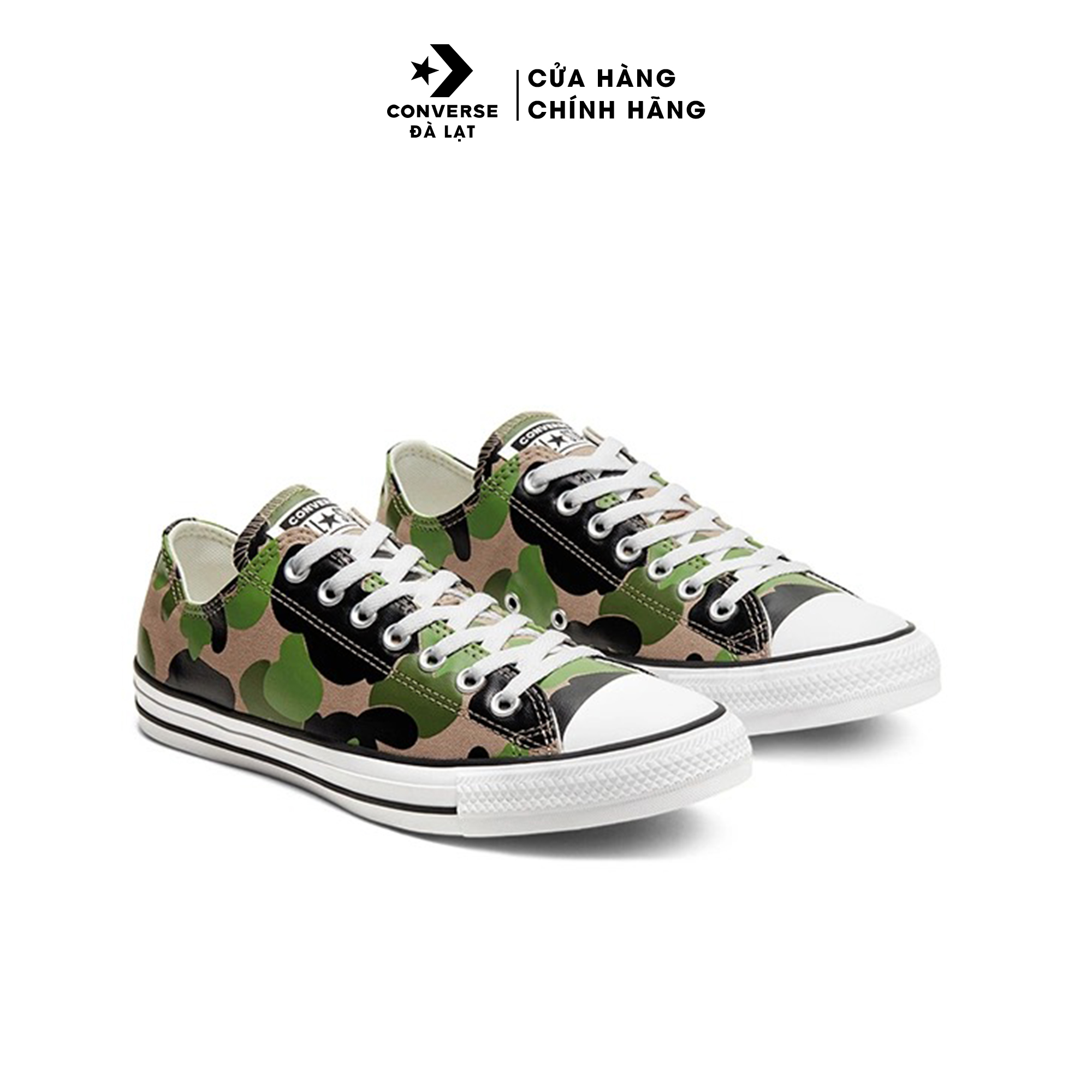 Giày sneakers đi học thấp cổ chính hãng Chuck Taylor All Star Archival Print Camo - 166715C