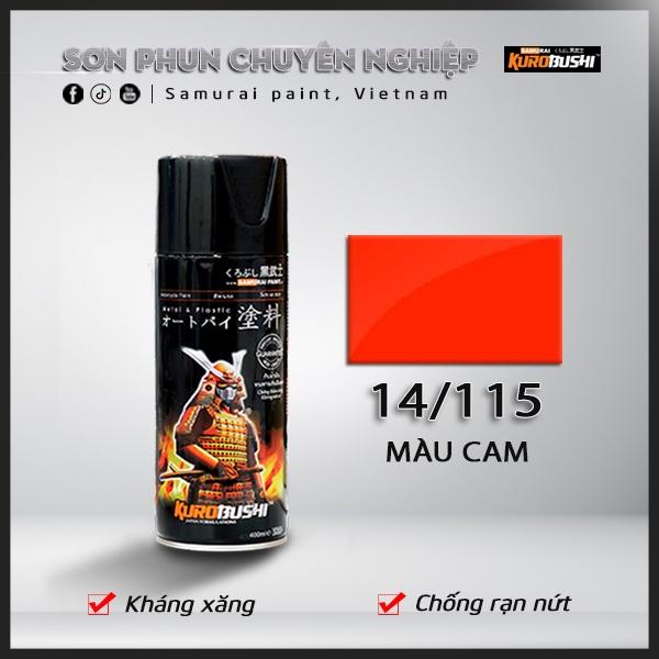 Sơn xịt Samurai Kurobushi - MÀU CAM 115 (400ml)