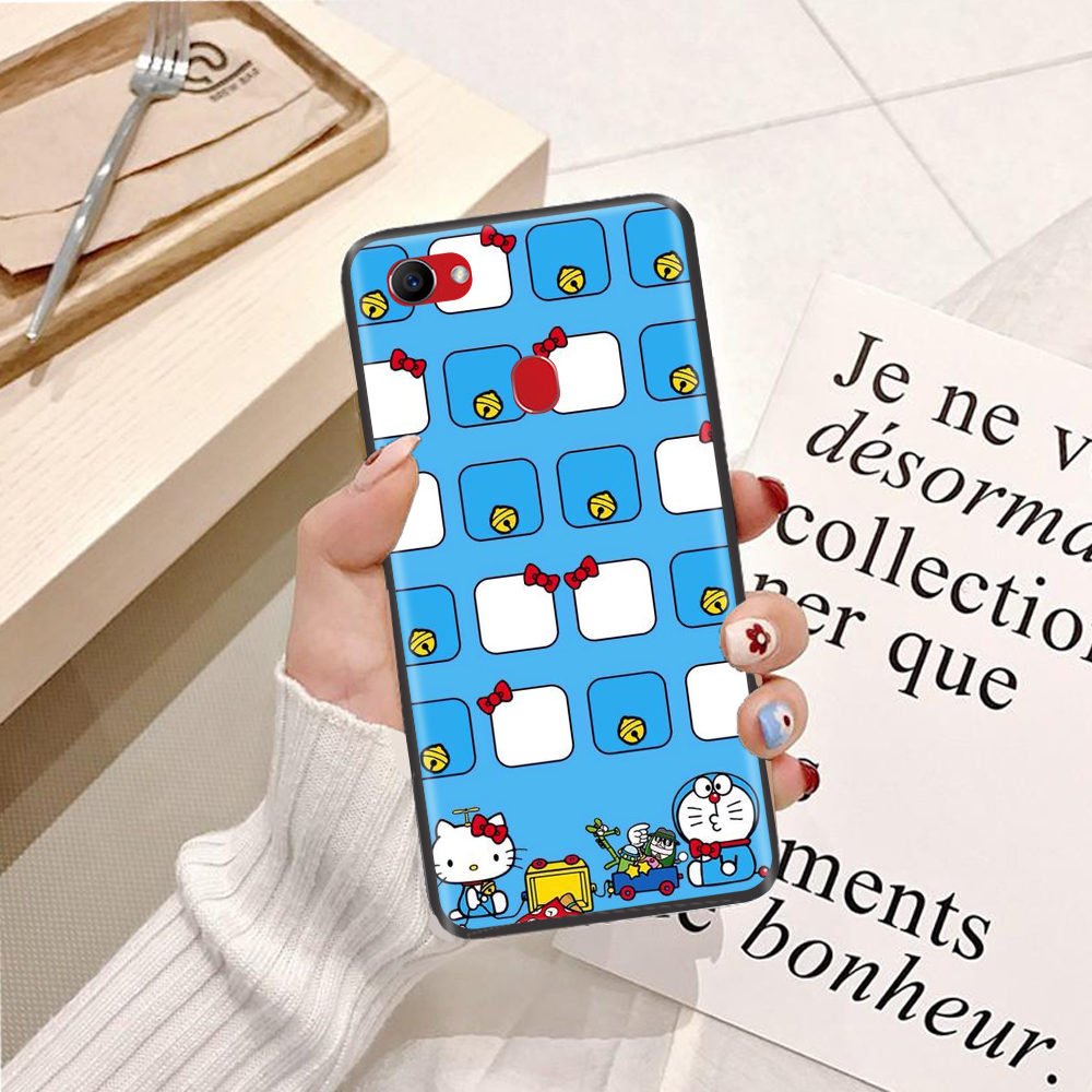 Ốp lưng điện thoại Oppo F7 viền silicon dẻo TPU  hình Doremon Làm Duyên - Hàng chính hãng