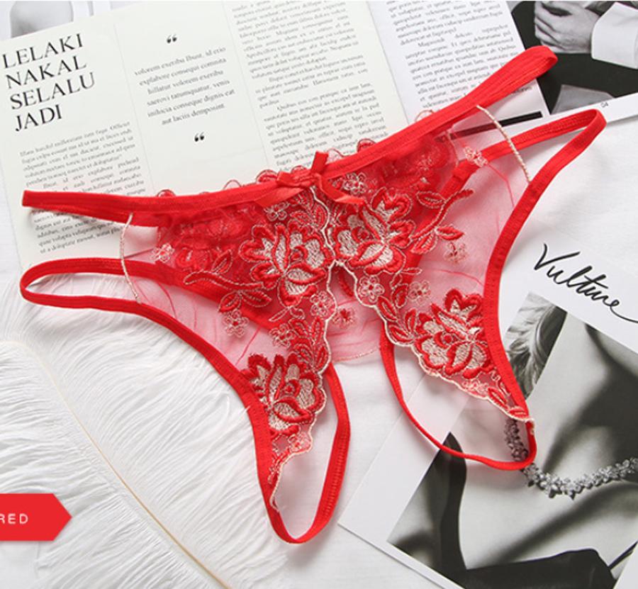 Quần lót nữ ren lọt khe cực sexy nóng bỏng - Màu đỏ