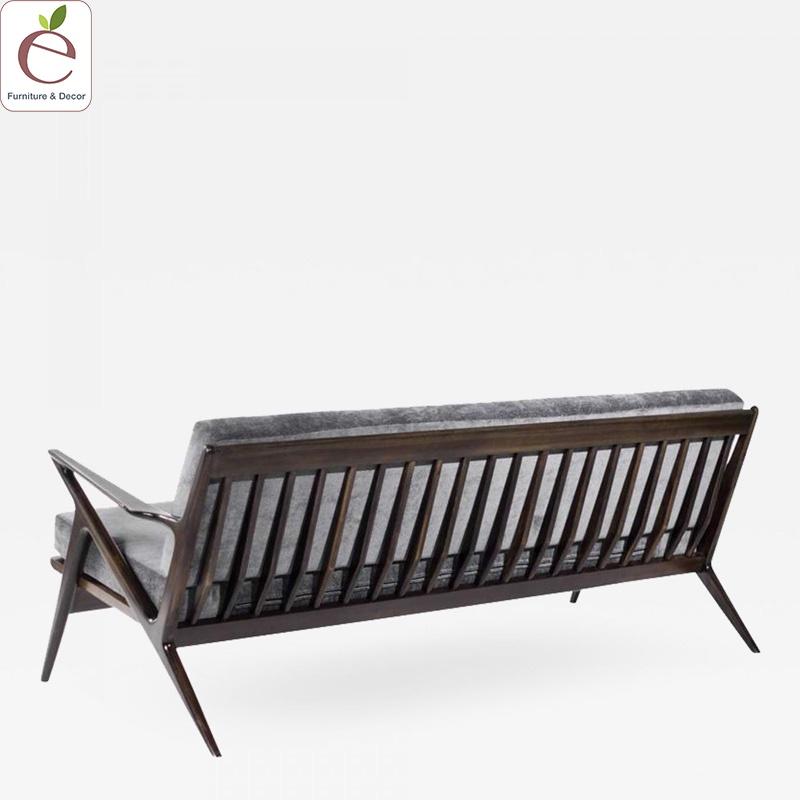 Sofa văng Z Armchair- Sofa khung nan gỗ cao su, bọc đệm vải nỉ cao cấp. Hàng gia công tỉ mỉ, chất lượng xuất khẩu.