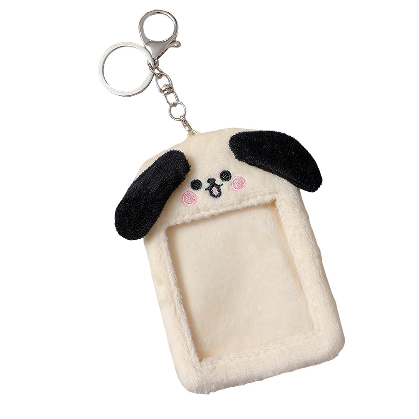 Plush Photocard Holder Protective Case Pendant Protection Sleeve Stationery for Shoulder Card Picture