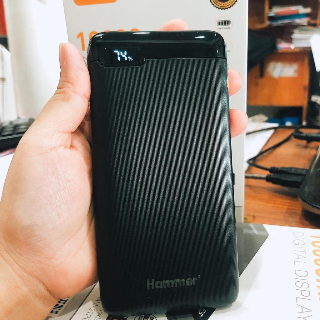 Sạc dự phòng H21 10.000 mAh, Sạc nhanh QC 3.0, PD 20w, màn hình LCD hiển thị pin, hàng chính hãng