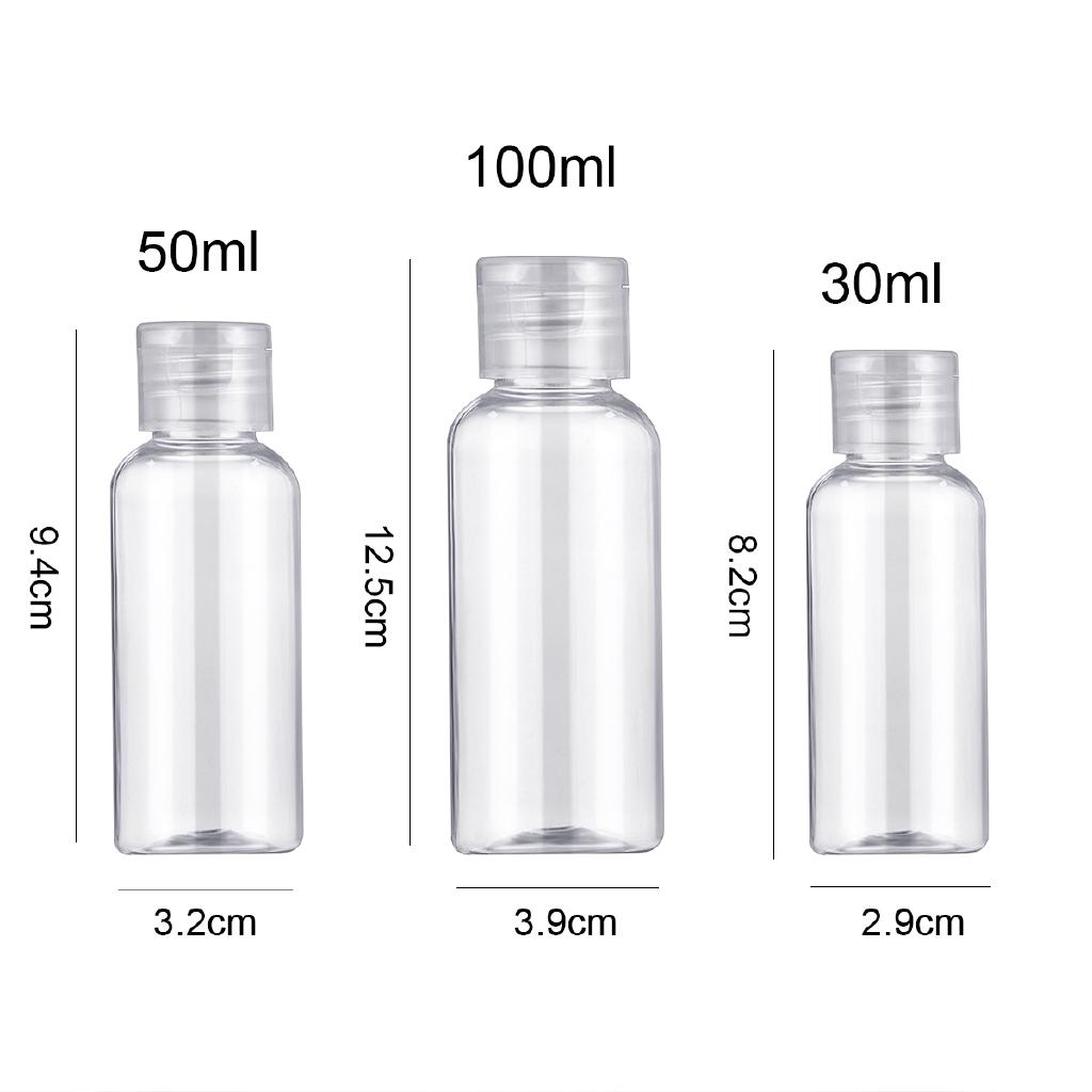 Chai Nhựa Trong Suốt 30ml / 50ml / 100ml Đựng Mỹ Phẩm Du Lịch Tiện Dụng MMEJ