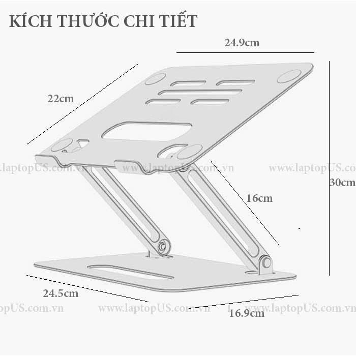 Kệ Giá Đỡ Laptop 13 14 inch Nhôm Cao Cấp Xếp Gọn