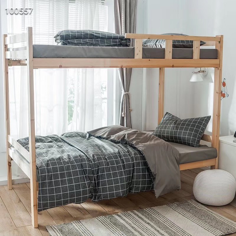 Bộ chăn ga gối cotton LIDACO PL1 - Kẻ Dạ - TẶNG VỎ GỐI ÔM