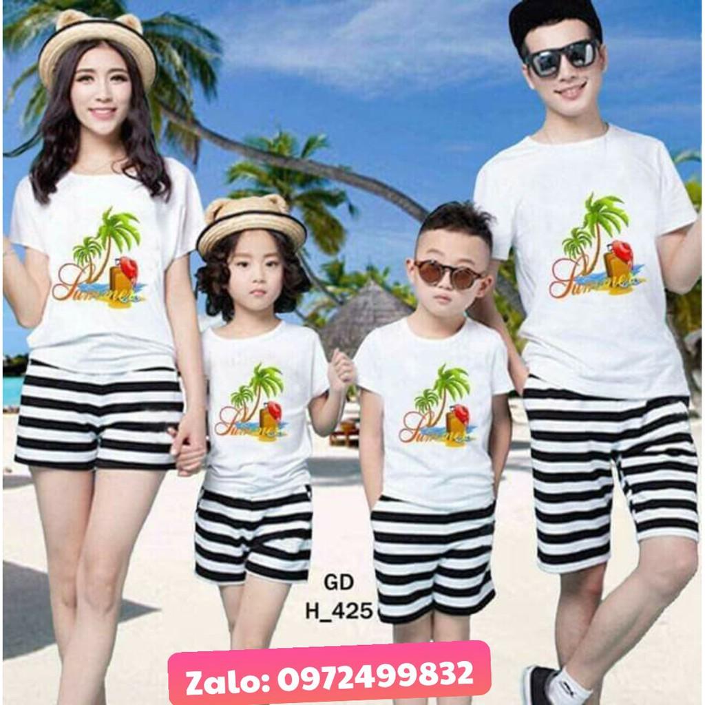 Quần áo đi biển gia đình, nhóm, lớp