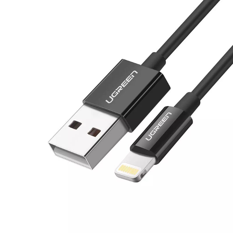 UGREEN 1M Cáp Lightning ra USB Vỏ nhựa ABS chống cháy US155-10470 - Hàng Chính Hãng