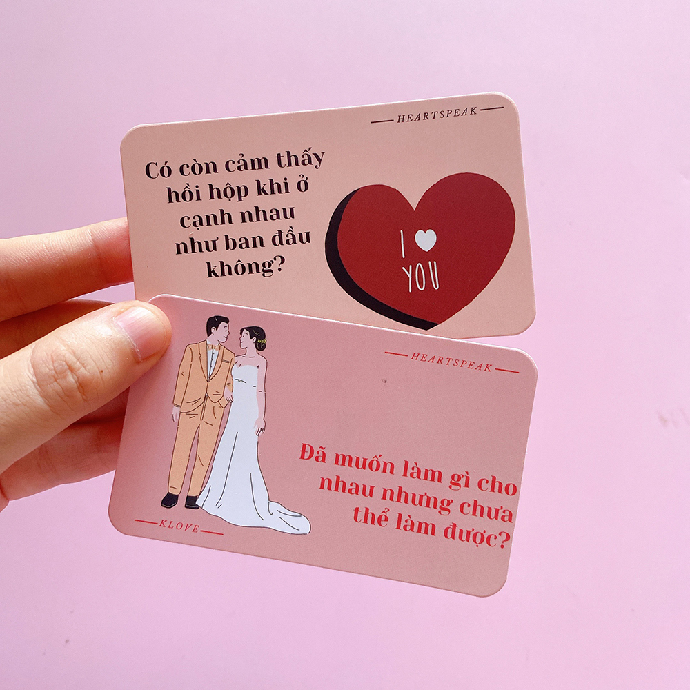 Bộ Bài Tình Yêu Heart Speak Dành Cho Cặp Đôi 50 Lá Bài Thấu Hiểu Drinking Game Couple Giúp Mối Quan Hệ Đậm Sâu Hơn Từ Bên Trong
