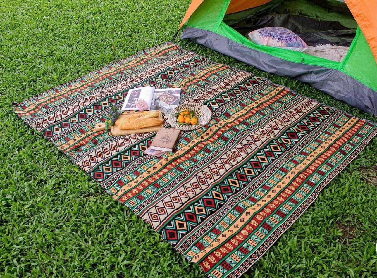 Thảm Thổ Cẩm vintage 1,5m x 2m Thảm trải sàn trang trí, Thảm picnic