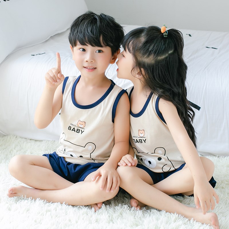 Bộ đồ cho bé gái hình thú chất liệu thun cotton tháng mát 105-Gái