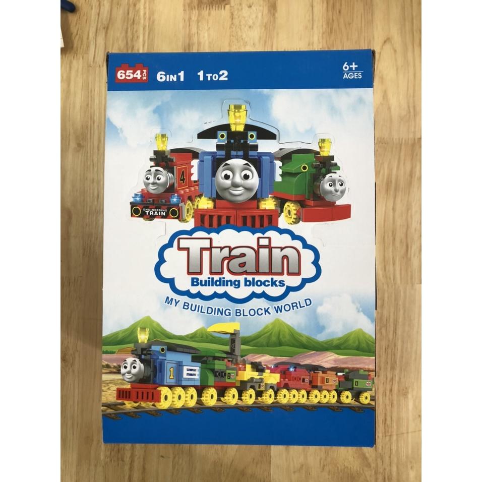 BỘ COMBO 06 HỘP Lắp ráp Ghép hình Đội Tàu Hỏa THOMAS LXA347