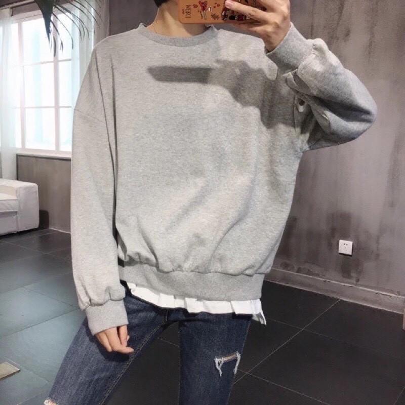 Áo Sweater Trơn Basic Nam Nữ nhiều màu phong cách trẻ trung năng động