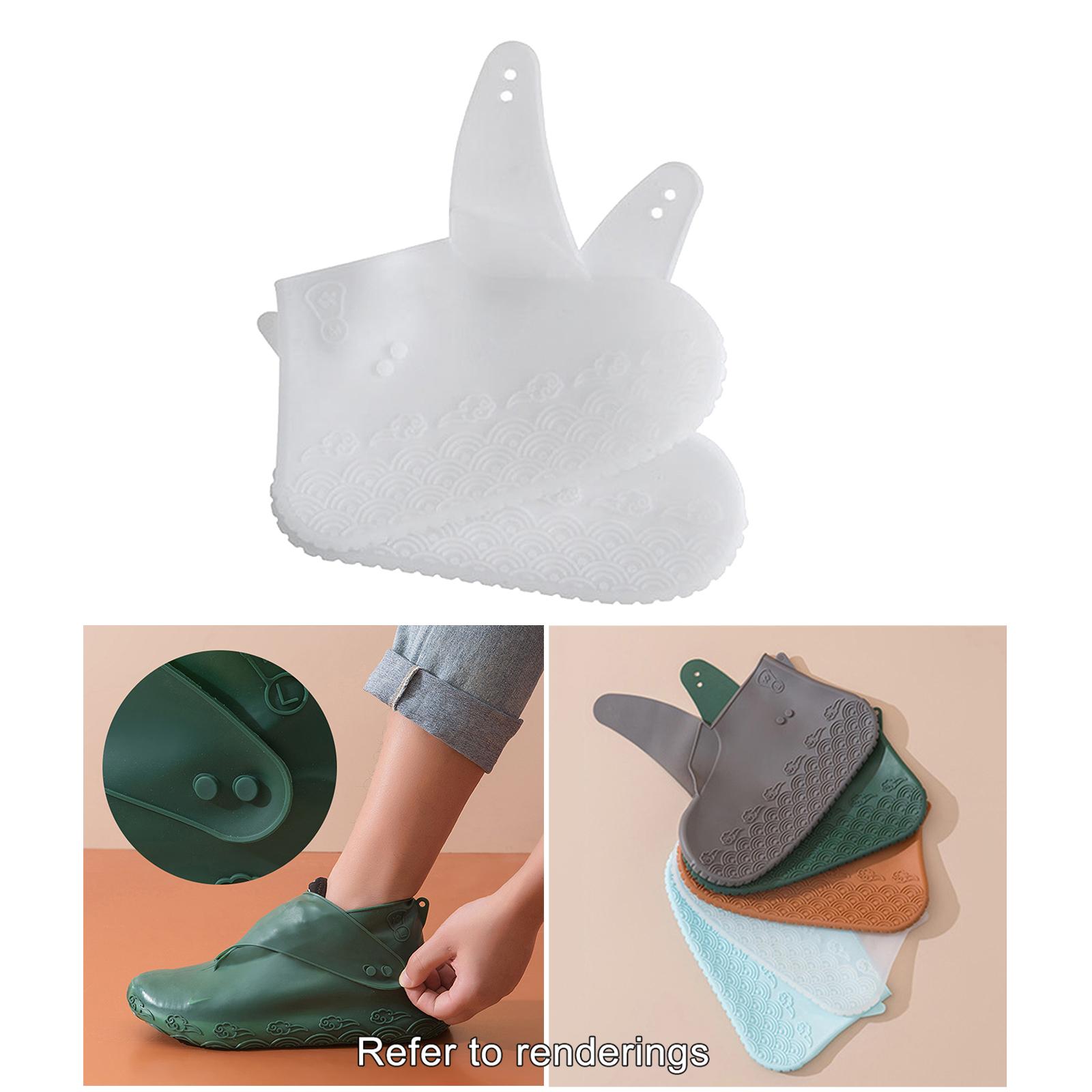 1Pairs Reusable Silicone Shoe Cover Waterproof Rain Shoes Covers Outdoor Camping Shoe Covers Water Resistant