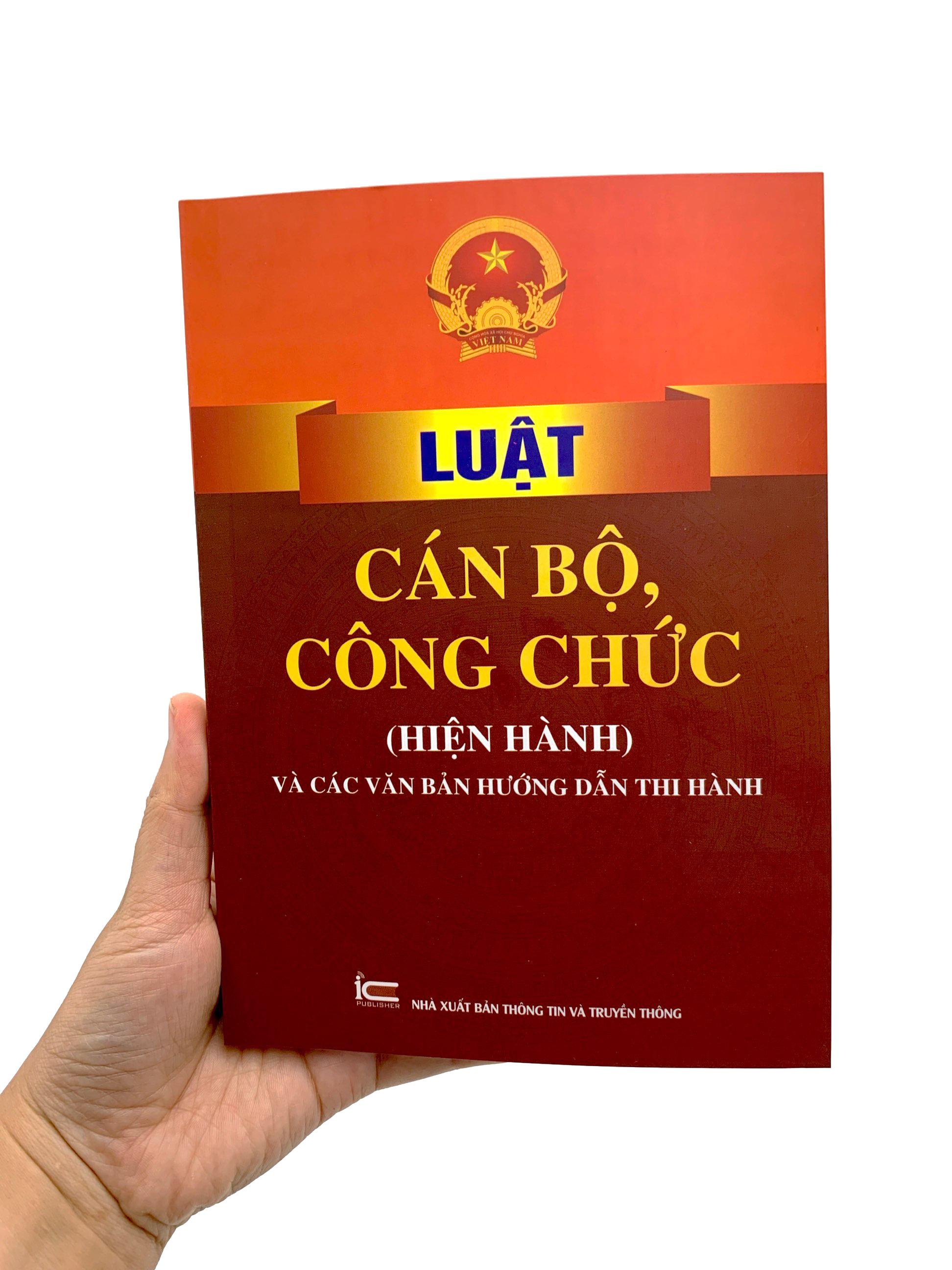 Sách - Luật Cán Bộ Công Chức (Hiện Hành) Và Các Văn Bản Hướng Dẫn Thi Hành
