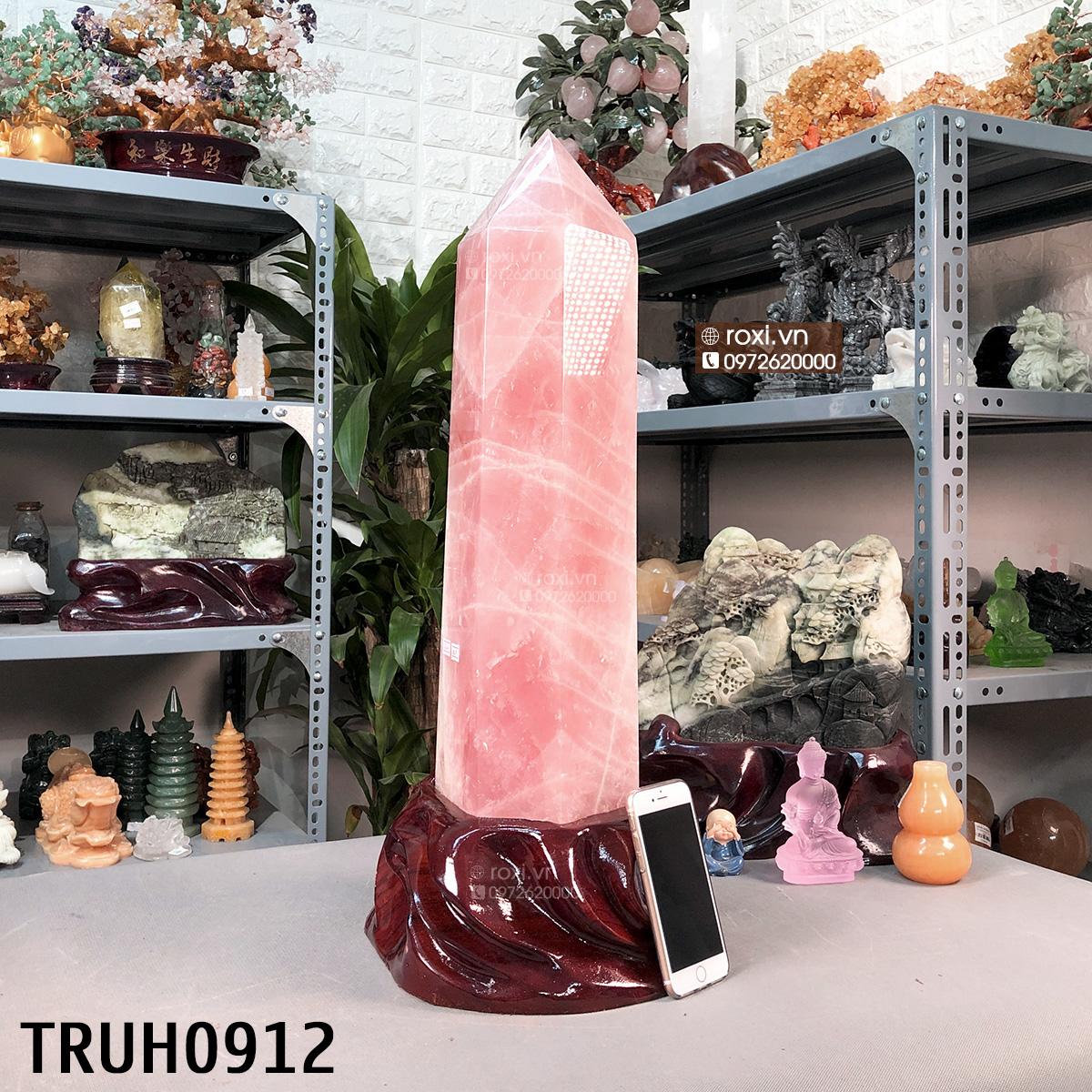 Trụ Đá Thạch Anh hồng 62cm - 18,9Kg